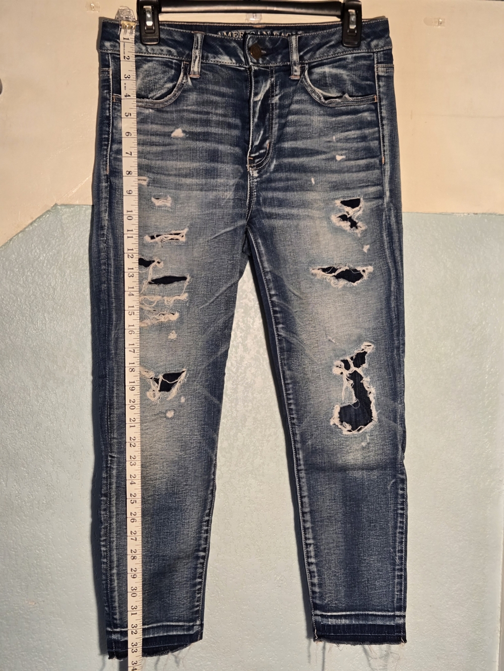 American Eagle Outfitters Distressed Dark Wash Jeans